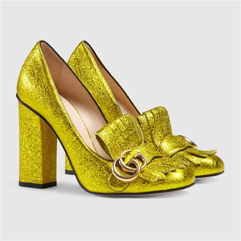 gucci metallic heel pump|Gucci heels nordstrom.